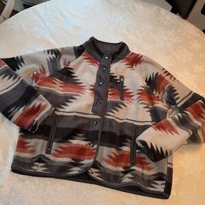 Thread and & supply large fleece bomber jacket